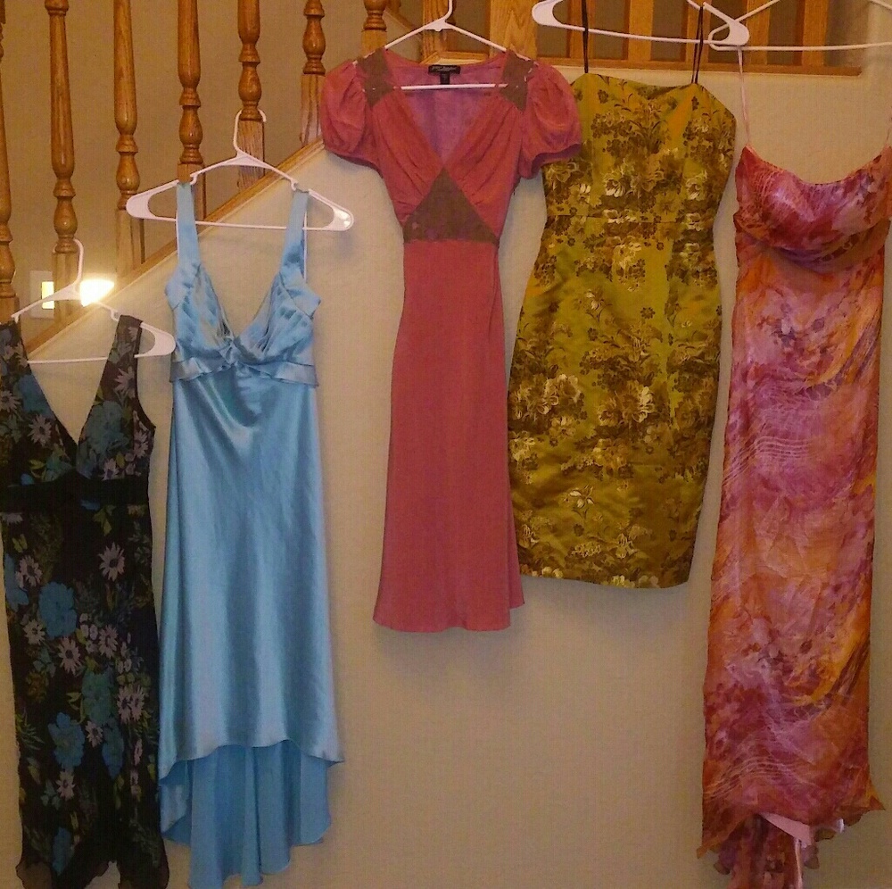 5 designer dresses, size 4
